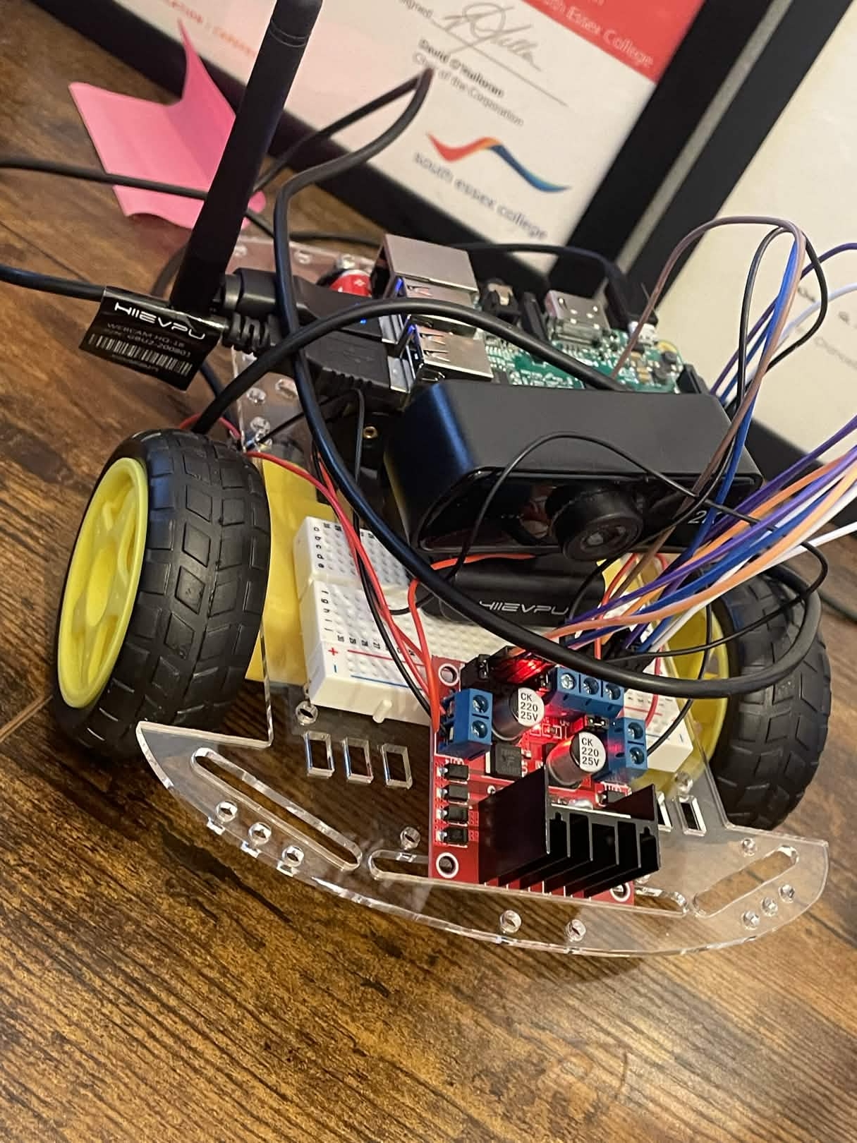 Robotic car control chart