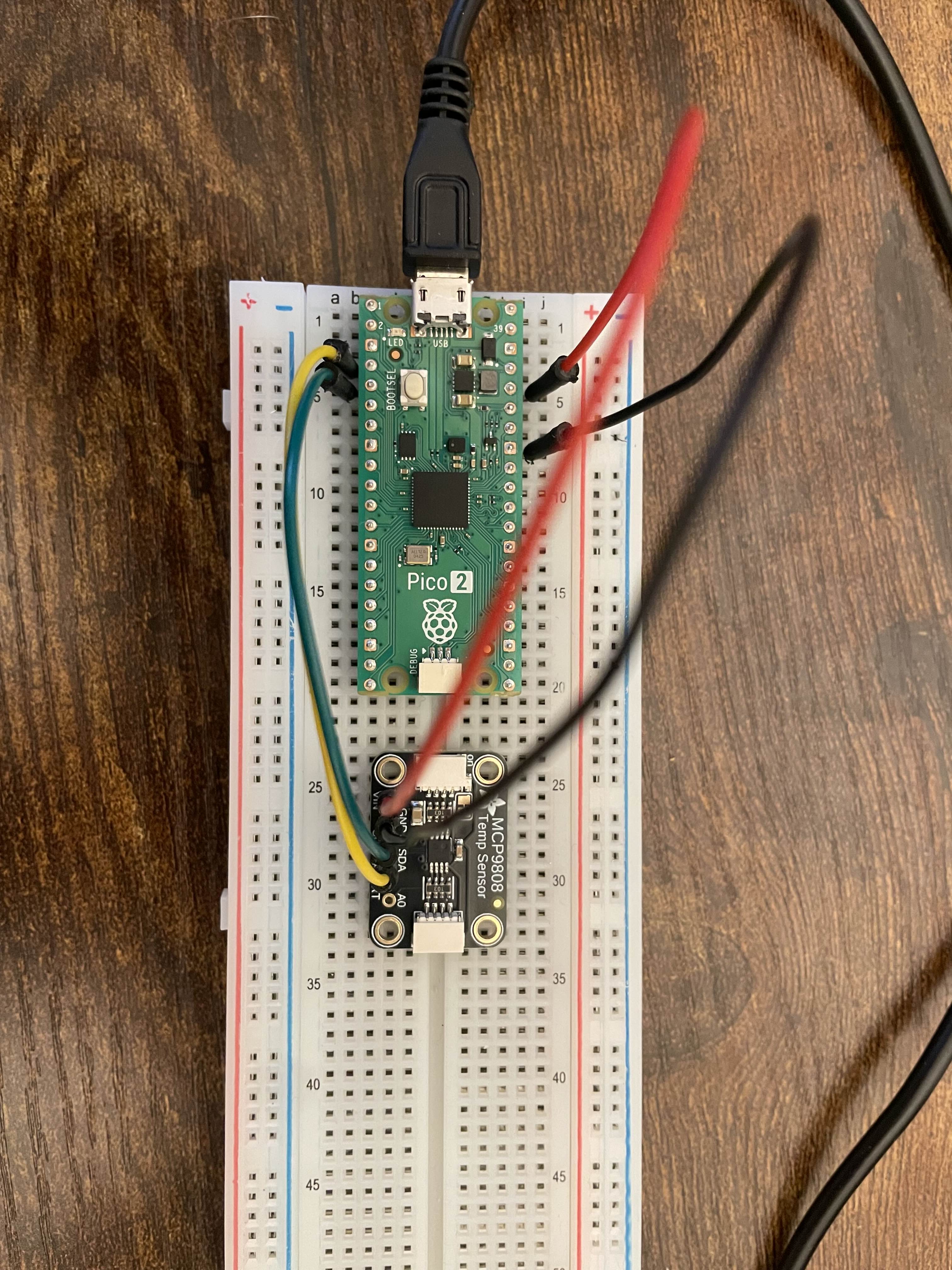 Raspberry Pi Pico temperature setup